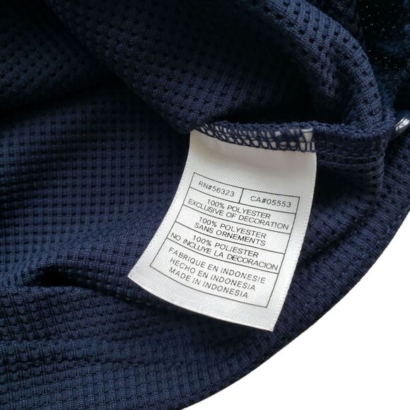 Vintage Nike Fit Dry Polo Shirt Mens Large Blue Waffle Knit Weave Swoosh 90s Y2K - Picture 4 of 7